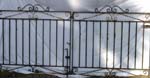 Pair of wr iron driveway gates