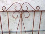 Pair wr iron gates mustard yellow 47ea w x 36h (2)