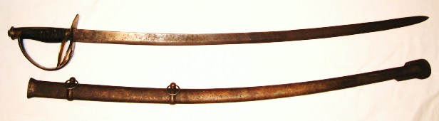 1860's Civil War confederate sword and sheath