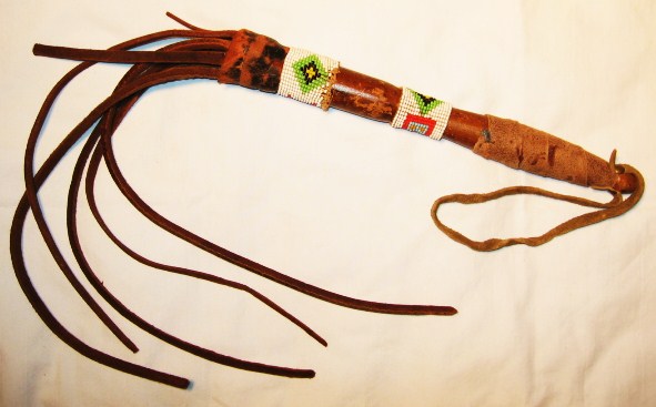 Early 1900's Apache beaded horse quirt