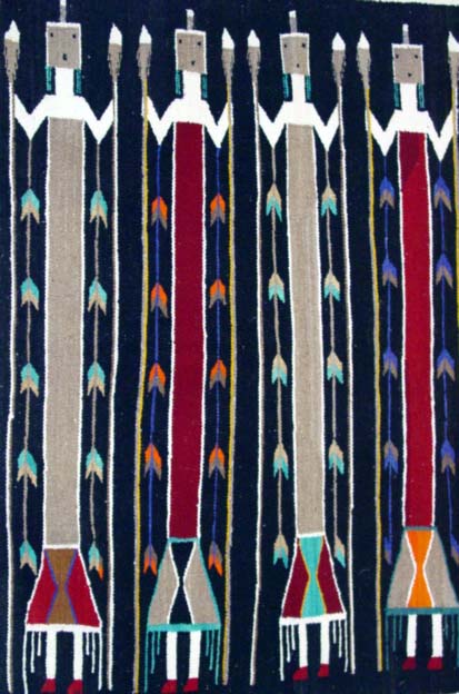 Large black  Yei blanket 54x92 - 10 Yei (2)