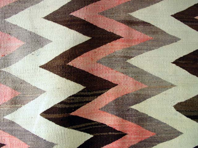 Zig Zag Navajo Rug 6'6x5' cu
