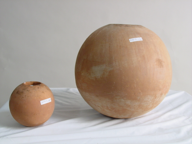 2 Hand Made Terrisino Clay  pots