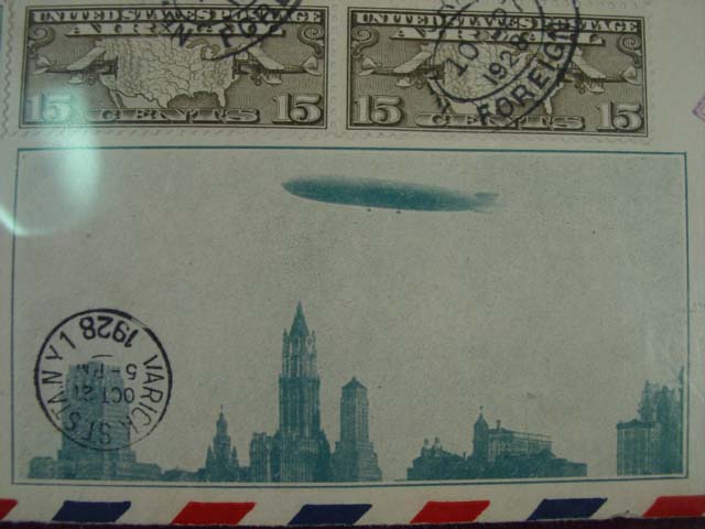 First flight mail from America to Germany, March 1928. cu4