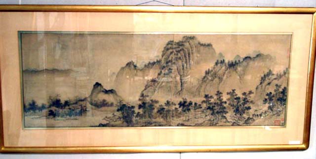 Japanese scroll in frame