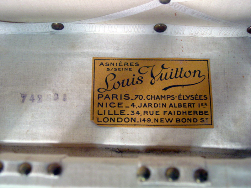 Louis Vuitton Trunk ca. 1928 label.serial