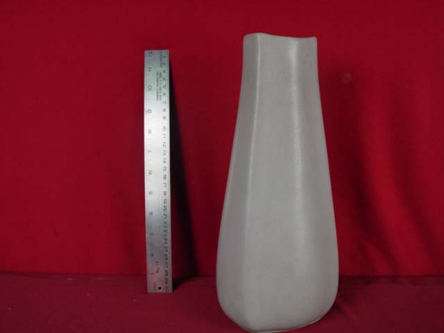 12in Ceramic gray vase