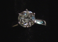 14kt White gold w app 1.25ct diam solitaire