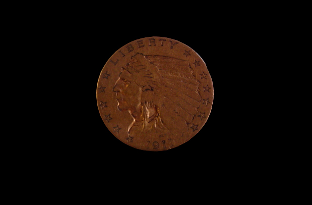 1911 $2.5 Indian Gold pc. VF