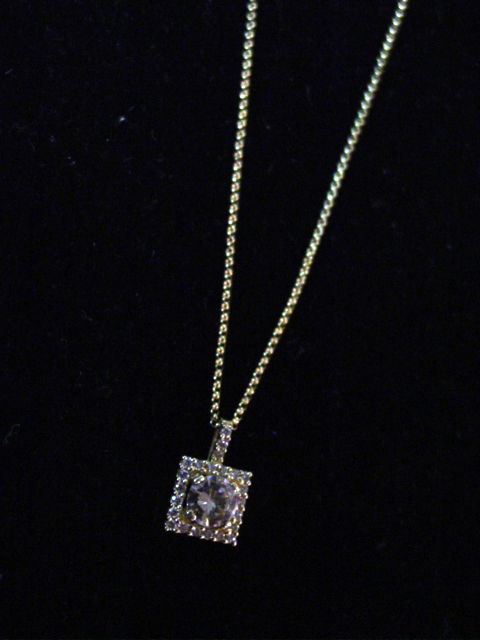 Diamond Pendant .70 mine cut diamonds