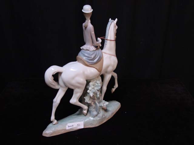Lladro Lady on horse  rear view