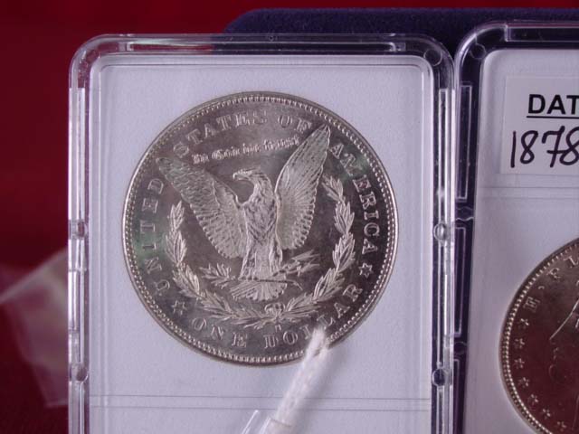 Morgan Silver Dollars 1878 x2 back