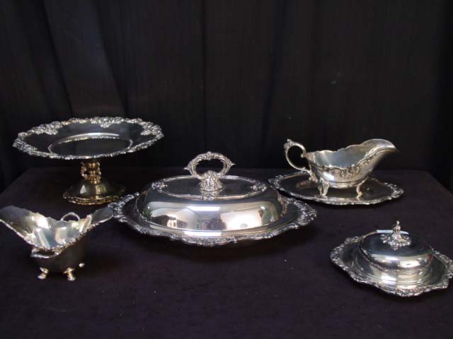 Silver plate serving pcs - 6