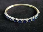 14kt Diamond and Saphire bracelet - 9 saphires