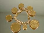 18kt 8 Gold Coin Bracelet