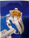 18kt Gold 1.56ct Canary Diamond Unity Ring .53 dia