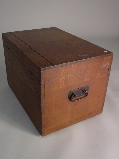 19th c. english Oak box-ER Payne goldsmith to the Queen-Bath side