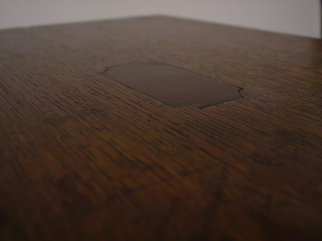 19th c. english Oak box-ER Payne goldsmith to the Queen-Bath top