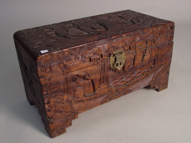 Highly carved small box
