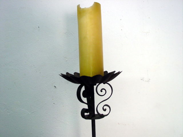 Spanish wrought iron torchere cu