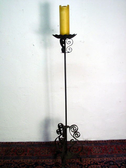 Spanish wrought iron torchere