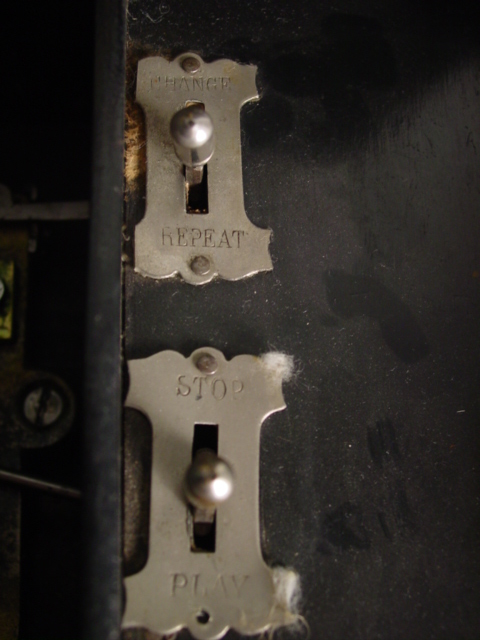 Swiss 6 Tune Music Box controls